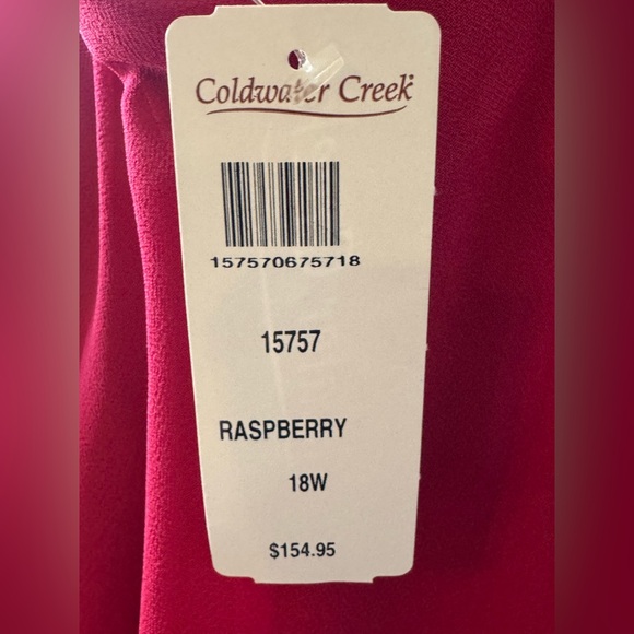 Coldwater Creek Flowy Raspberry skirt and shirt coordinated set NWT 18W - Picture 7 of 7